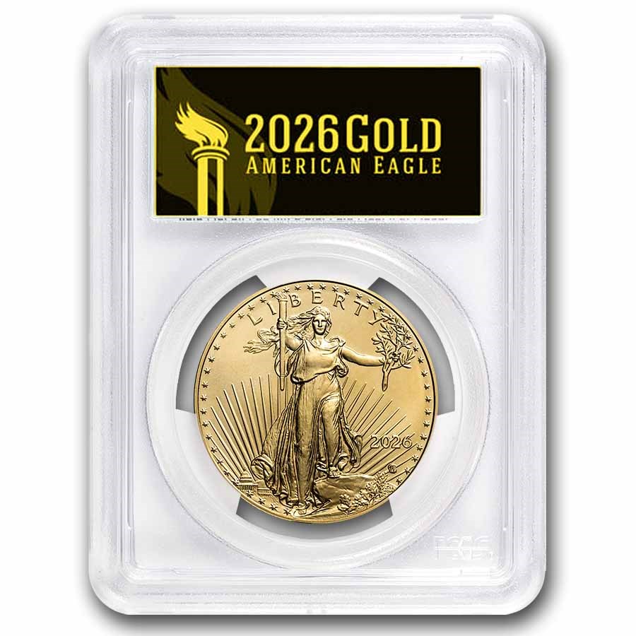 2026 1 oz American Gold Eagle MS-70 PCGS (FDI, Black Label)